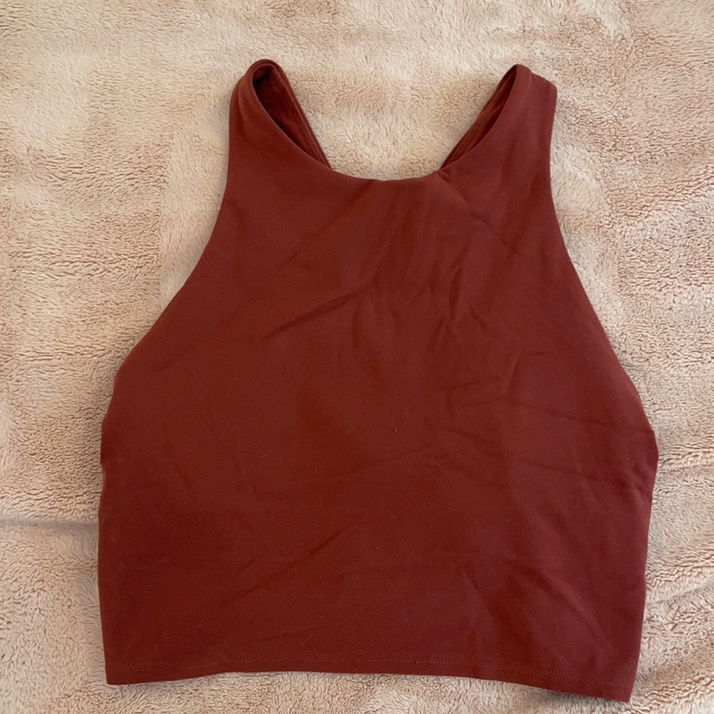 rust cropped tank